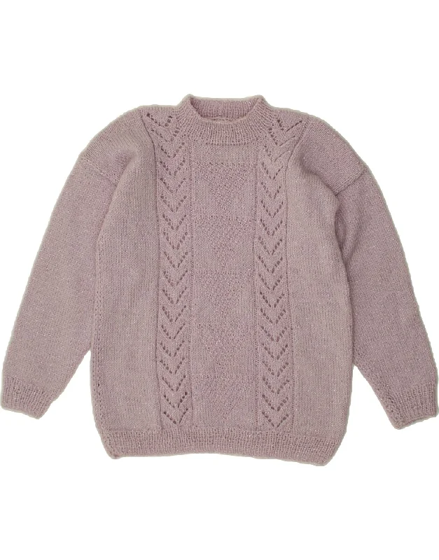 VINTAGE Womens Turtle Neck Jumper Sweater UK 10 Small Purple Cashmere Blend Cotton Blend Poly Blend VINTAGE Womens Turtle Neck Jumper Sweater UK 10 Small Purple Cashmere Blend Cotton Blend Poly Blend