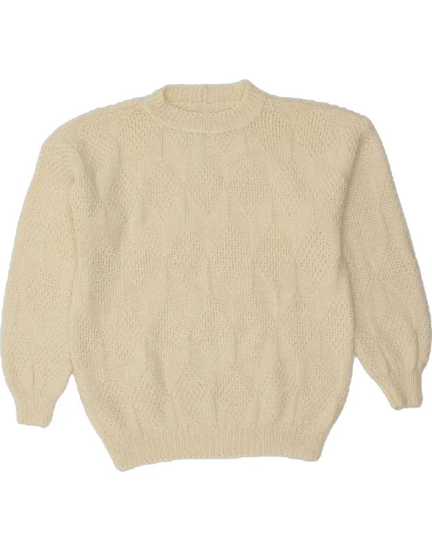 VINTAGE Womens Turtle Neck Jumper Sweater UK 14 Medium Off White Long Sweater Short Sweater Cropped Sweater VINTAGE Womens Turtle Neck Jumper Sweater UK 14 Medium Off White Long Sweater Short Sweater Cropped Sweater