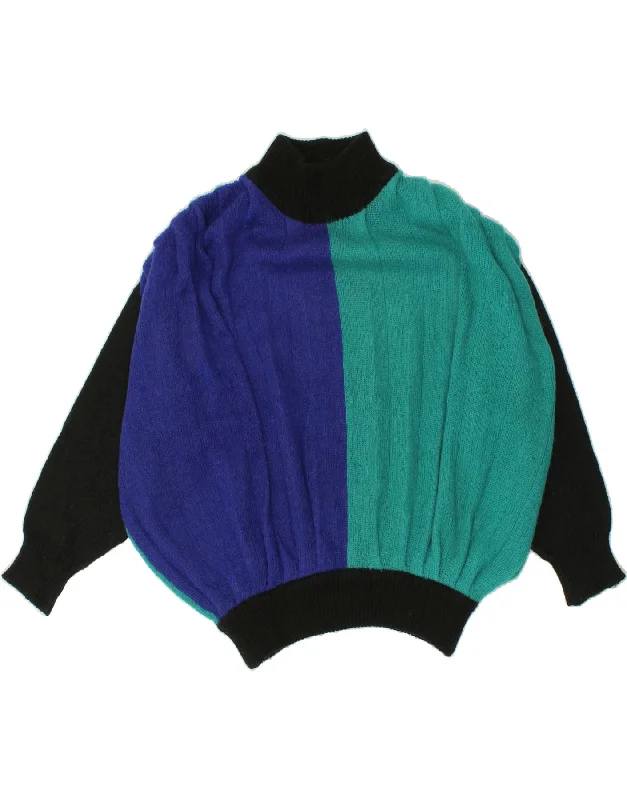VINTAGE Womens Turtle Neck Jumper Sweater UK 20 2XL Multicoloured Embroidered Appliqued Beaded VINTAGE Womens Turtle Neck Jumper Sweater UK 20 2XL Multicoloured Embroidered Appliqued Beaded