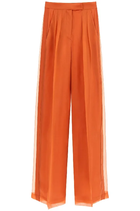 'pavento' Silk Organza Trousers  - Orange Trousers Business Professional