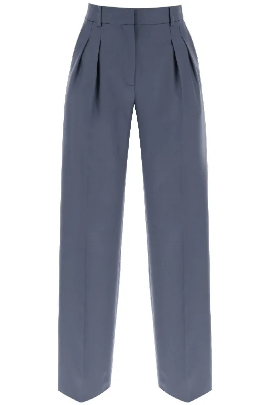Sbiru Double Pleat Trousers  - Grey Trousers sophisticated sleek