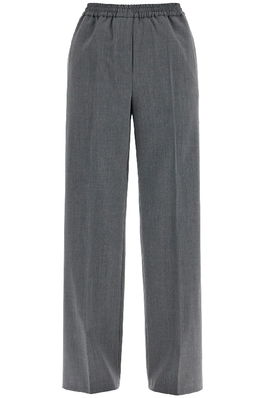 Stretch Wool Trousers For Men/w  - Grey Trousers Office Stylish