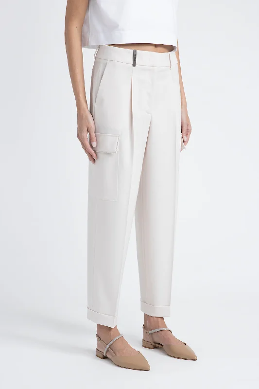 Carrot trousers in technical wool twill Trousers luxurious high-end