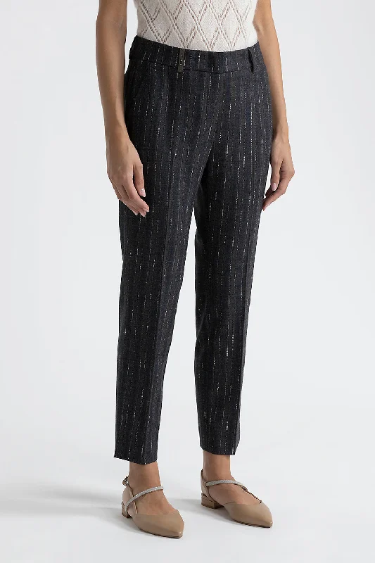Iconic 4718 stretch wool flannel trousers Trousers Striped Patterned