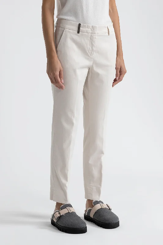 Iconic 4718 cotton silk gabardine and tencel trousers Trousers Leather Faux