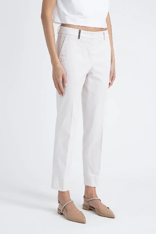 Iconic 4718 cotton silk gabardine and tencel trousers Trousers Silk Elegant