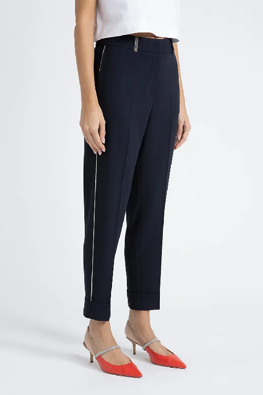 Technical wool cigarette trousers Trousers Travel Practical