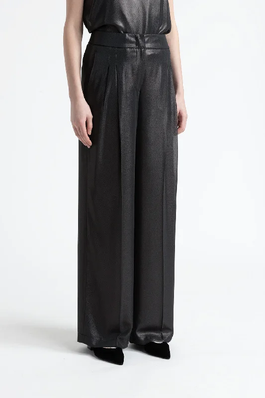 Laminated georgette palazzo trousers Trousers stylish elegant