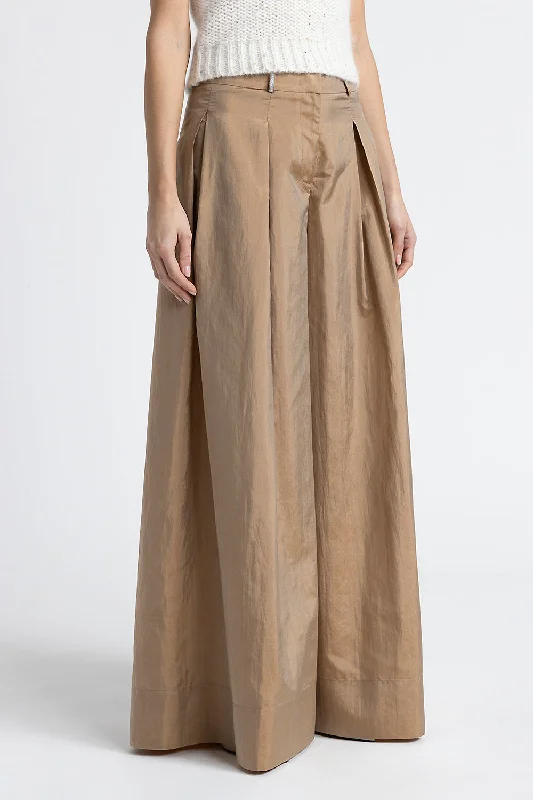 Light silk blend wide leg trousers Trousers luxurious premium