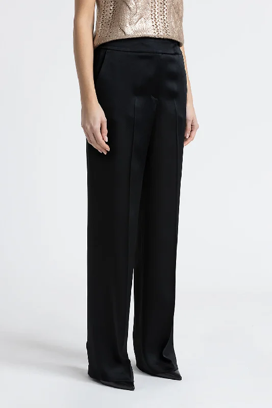 Straight satin trousers Trousers luxurious high-end