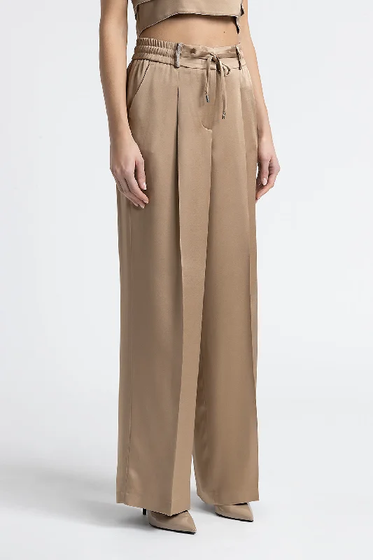 Satin palazzo trousers Trousers practical easy-care