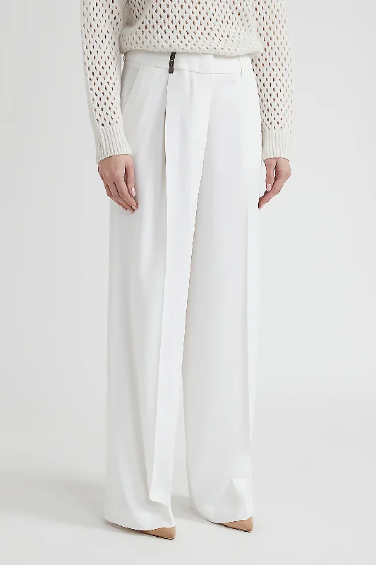 Viscose and wool pleated trousers Trousers Silk Elegant