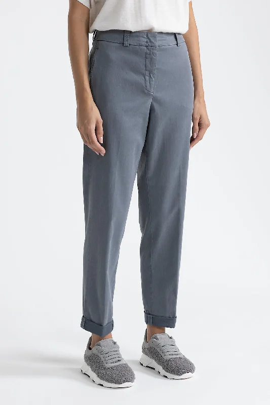 Peachskin gabardine carrot trousers Trousers Custom Made