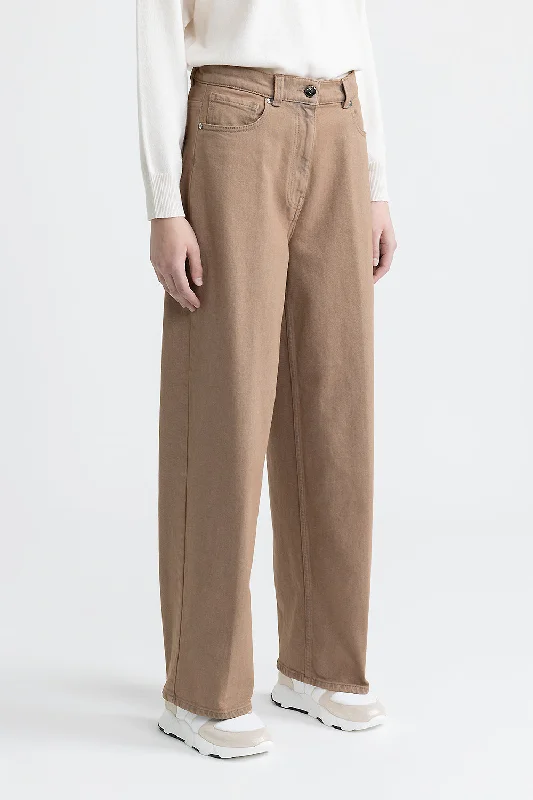 Cotton denim baggy trousers Chinos Cotton Straight Leg