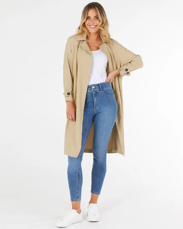 Elle Trench Coat - Biscuit