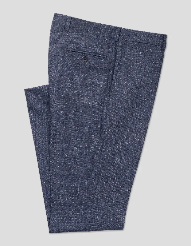 BLUE DONEGAL TROUSERS - CLASSIC FIT Trousers Sale Discount