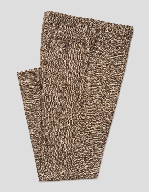 BROWN DONEGAL TROUSERS - CLASSIC FIT Trousers Handmade Artisanal