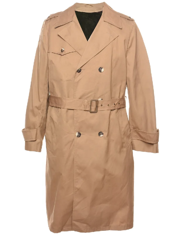 Double Breasted Classic Trench Coat - L