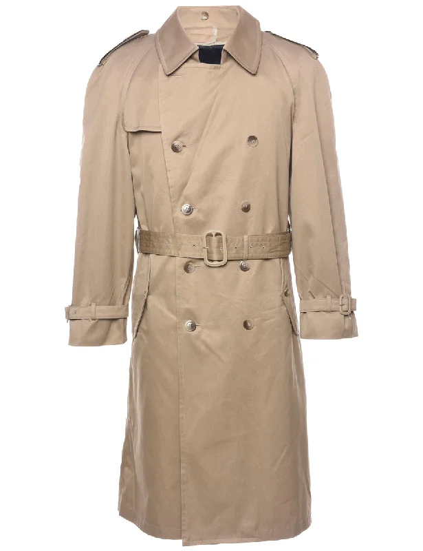 Double Breasted Trench Coat - L