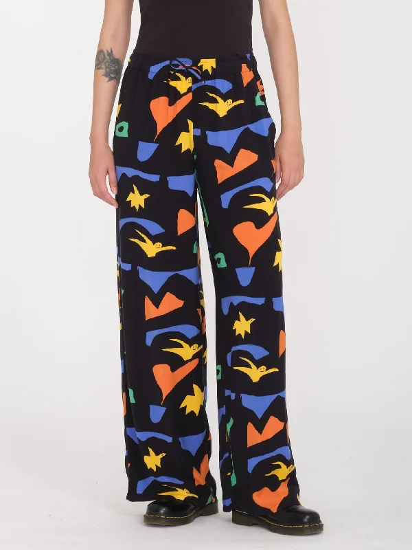 Arthur Longo Elastic Waist Trousers - BLACK Trousers Wedding White