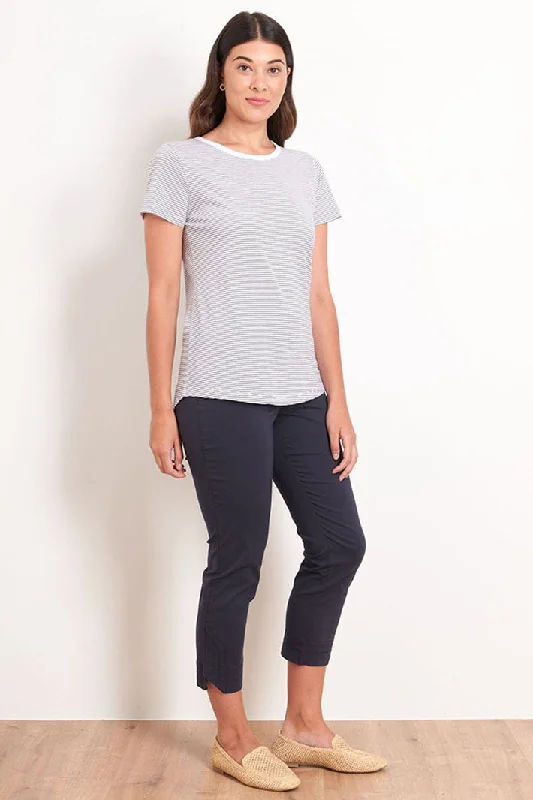 Foil 4901 Trapeze Navy Cropped Trousers Trousers Vintage Classic