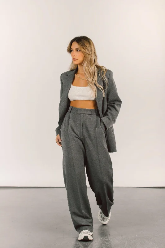 Jagger Tailored Trousers Grey Trousers Summer Linen