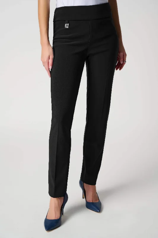 Joseph Ribkoff 144092 Black Classic Tailored Slim Fit Trousers Skinny Trousers Denim Stretchy