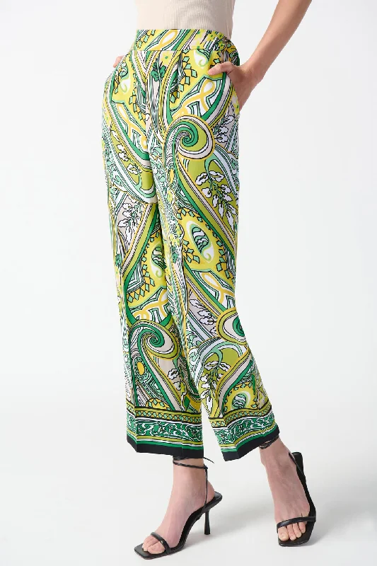 Joseph Ribkoff 242010 Green Print Trousers Trousers sophisticated sleek