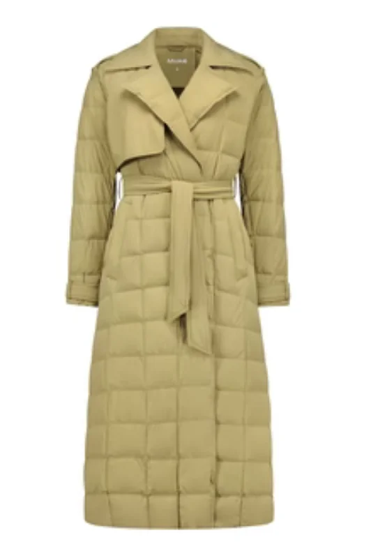 Moke Maisey Stretch Down Trench Coat - Mushroom