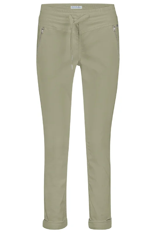 Red Button SRB3936 Tessy Light Khaki Green Crop Jogger Trousers Trousers Polka Dot Cute