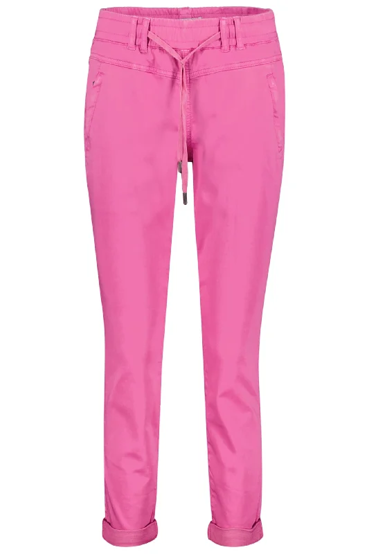 Red Button SRB4154 Tessy Cyclaam Pink Cropped Jogger Trousers Trousers Cargo pockets