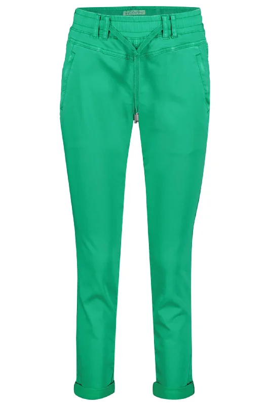 Red Button SRB4154 Tessy Fern Green Cropped Jogger Trousers Trousers Flared Retro