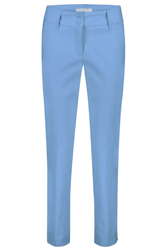 Red Button SRB4205 Diana Crop Mid Blue Smart Tapered Trousers Trousers Spring Floral Red Button SRB4205 Diana Crop Mid Blue Smart Tapered Trousers Trousers Spring Floral