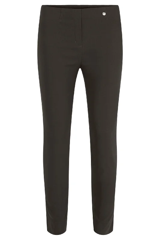 *Robell 51527-5499-39 Rose 09 Chocolate Ankle Grazer 7/8 Length Trousers Trousers stylish elegant