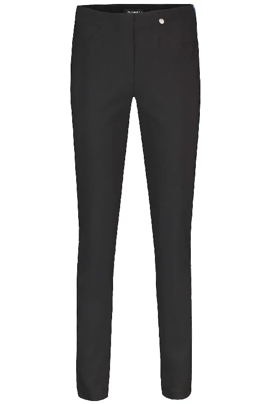 Robell 51559-5499-90 Bella R Black Full Length Pull-On Trousers Trousers Custom Made Robell 51559-5499-90 Bella R Black Full Length Pull-On Trousers Trousers Custom Made