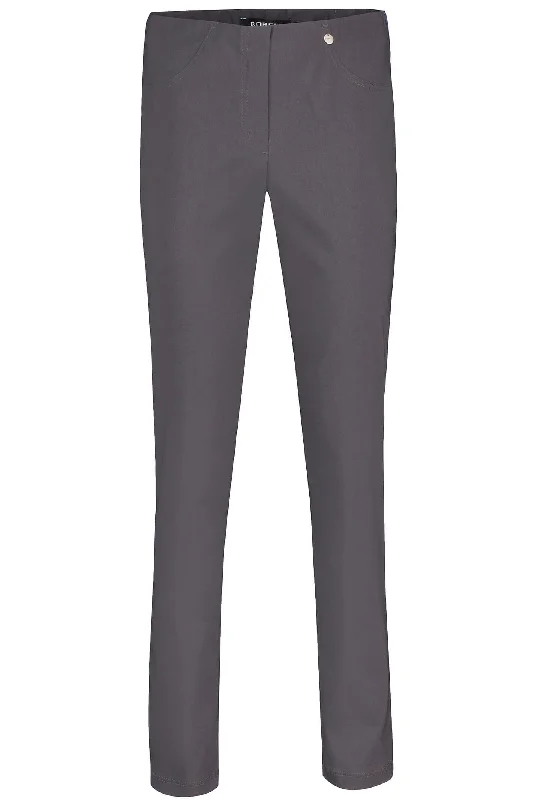 Robell 51559-5499-97 Bella R Charcoal Grey Full Length Pull-On Trousers Trousers Modern Contemporary Robell 51559-5499-97 Bella R Charcoal Grey Full Length Pull-On Trousers Trousers Modern Contemporary