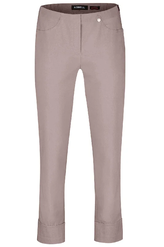 Robell 51568-5499-17 Bella 09 Taupe Ankle Grazer Trousers Trousers Running Lightweight Robell 51568-5499-17 Bella 09 Taupe Ankle Grazer Trousers Trousers Running Lightweight