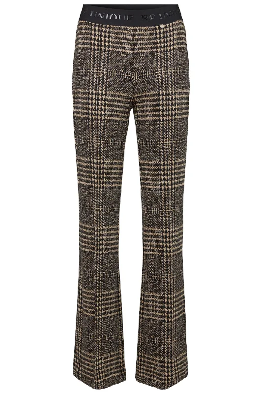 Robell 53474-5589-39 Joella Trousers Chocolate Brown Check 82cm Long Trousers sophisticated sleek Robell 53474-5589-39 Joella Trousers Chocolate Brown Check 82cm Long Trousers sophisticated sleek