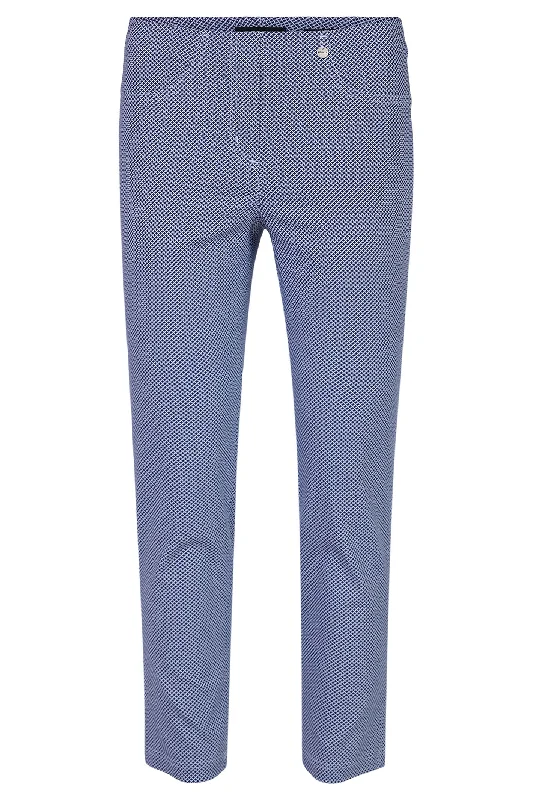 Robell Bella 09 51560 54736 69 Navy Geometric Print Slim Fit Ankle Grazer Trousers Trousers Chinos Classic Robell Bella 09 51560 54736 69 Navy Geometric Print Slim Fit Ankle Grazer Trousers Trousers Chinos Classic