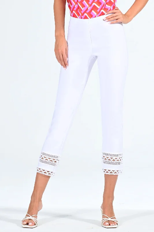 Robell Marie 09 53489 5499 10 White Ankle Detail Trousers 68cm Trousers Corduroy Warm Robell Marie 09 53489 5499 10 White Ankle Detail Trousers 68cm Trousers Corduroy Warm