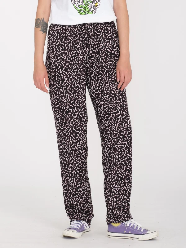 Surfpunk Elastic Waist Trousers - BLACK Trousers practical durable