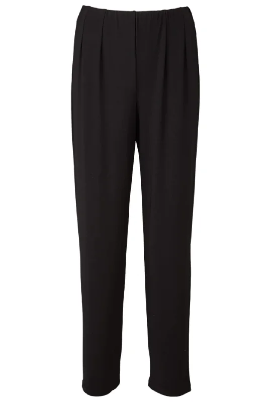 Tia 71179-7093 9000 Black Pull-On Trousers Trousers High Rise Slim Fit