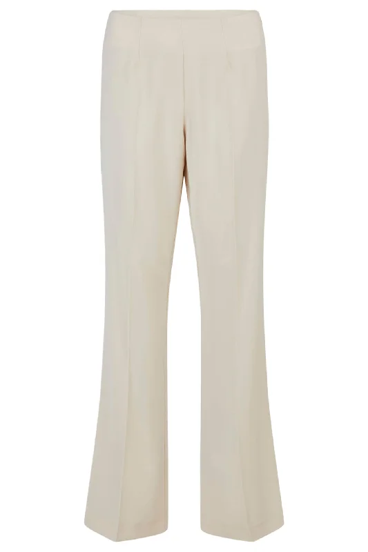 Tia 71305-7054 13 Cream Flared Pull-On Trousers Trousers Bootcut Casual