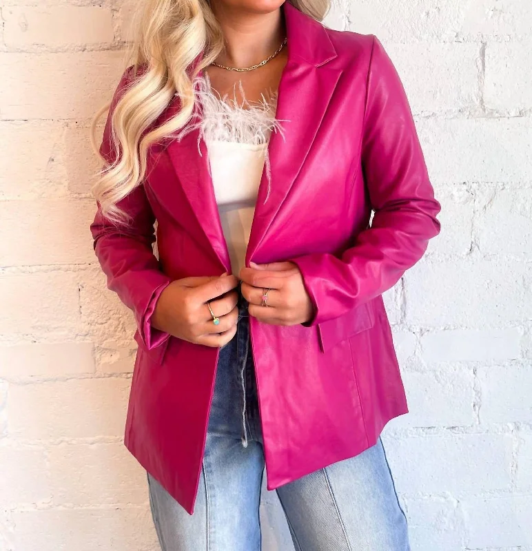 That Look Vegan Blazer In Pink