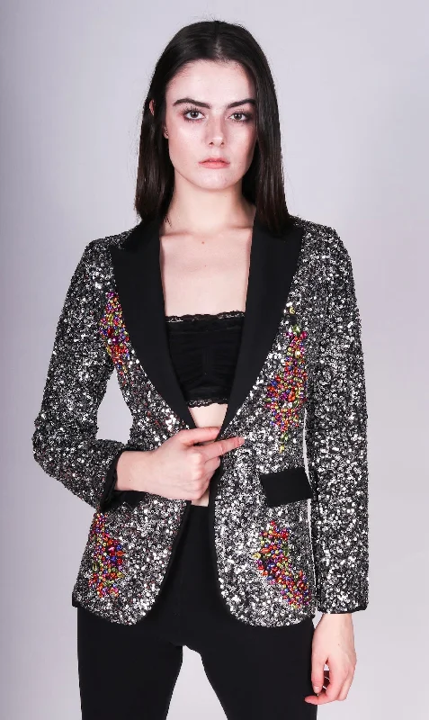 Any Old Iron Bejeweled Blazer