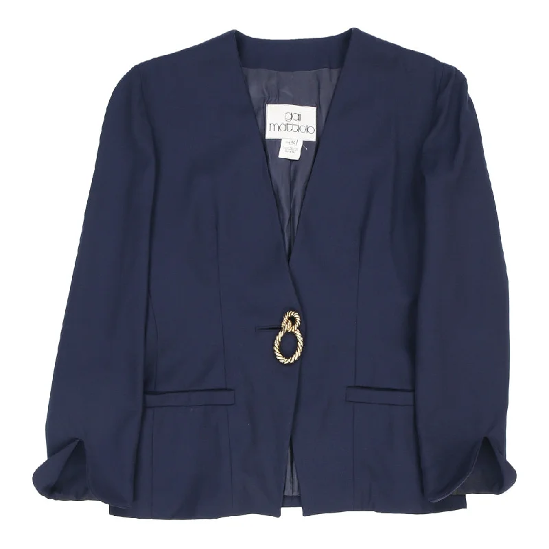 Gai Mattiolo Blazer - Large Navy Wool