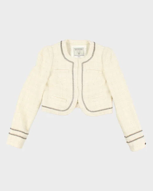 Guess Wool Blend Cropped Blazer - S