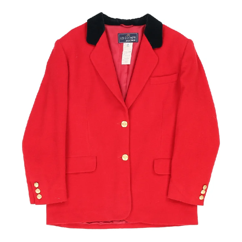 Les Copains Blazer - Medium Red Cashmere Blend