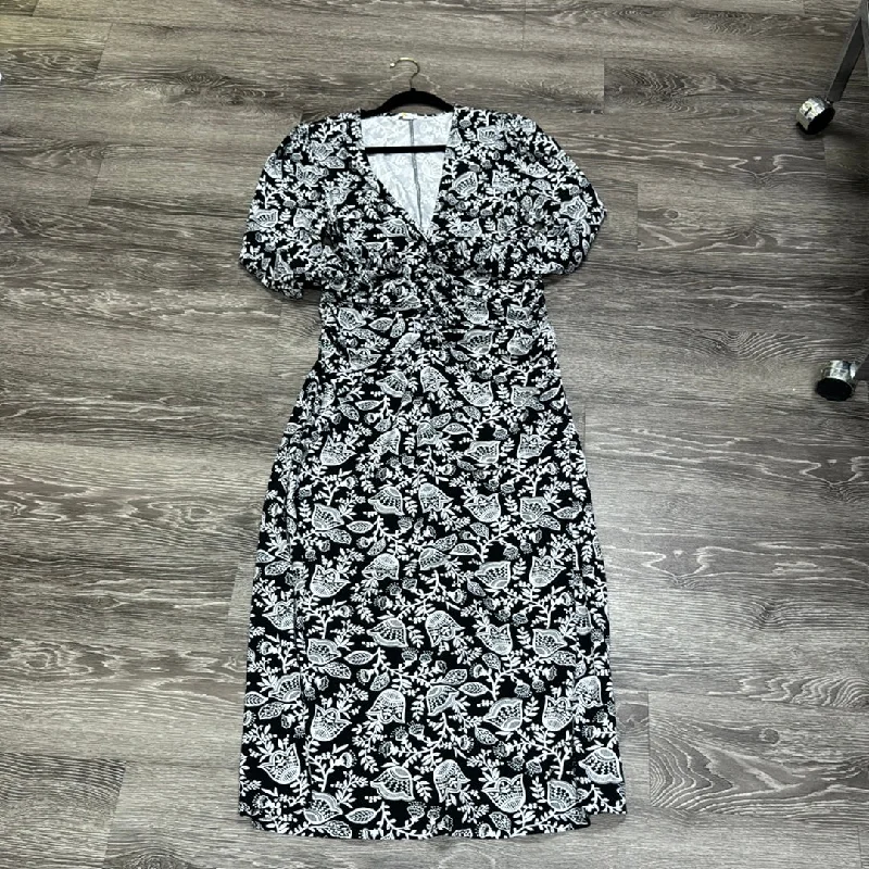 Biden Print Ruched Dress - size 12 petite