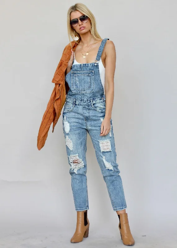 Cantrell Denim Overalls - Faded Blue